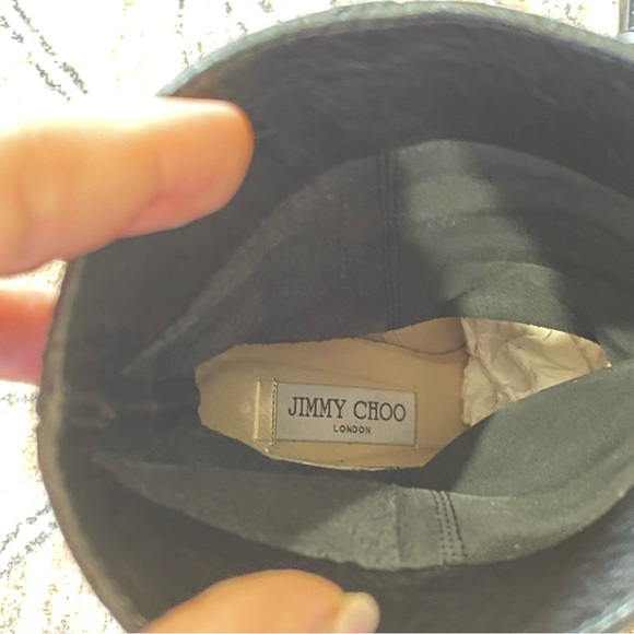 Jimmy Choo Music Stretch-Shaft Mid-Calf Boot in Black Leather Women’s Size EU 39 - Picture 12 of 15